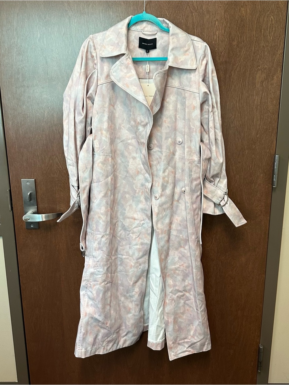 Designer 100% Cotton Watercolor Trench Coat NWT Women’s XS (4) $595